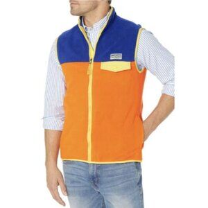 NEW Polo Ralph Lauren Color Block Brushed Fleece Pocket Vest XL $168 msrp NWT